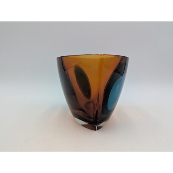 WATERFORD EVOLUTION Fabulous Amber 8  Waterford Evolution Amber and Turqoise 8\